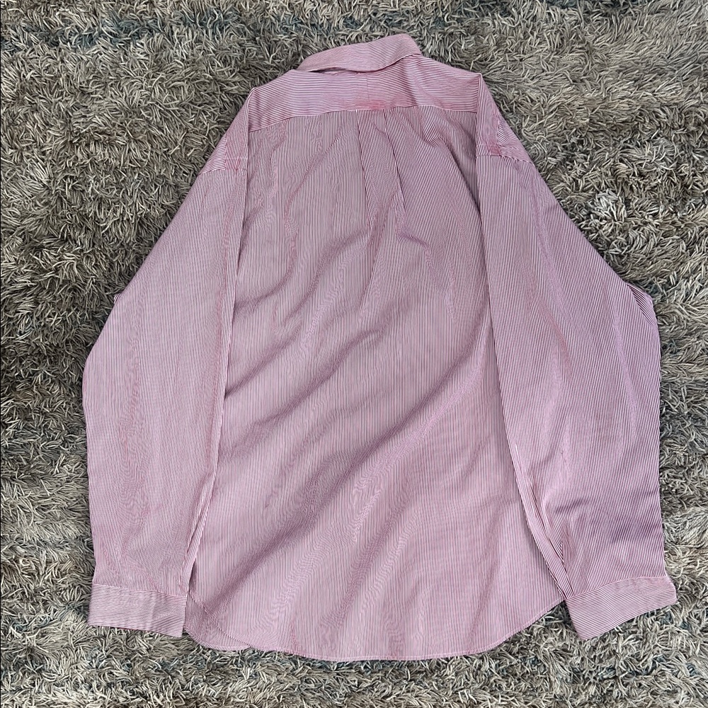 Polo by Ralph Lauren: Men's Light Red Striped Button-Down Shirt - Picture 4 of 4